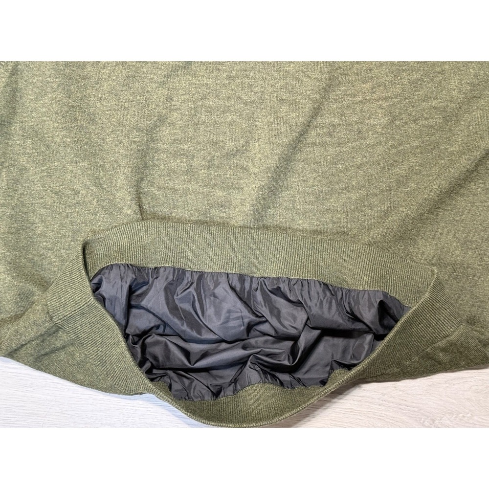 Oxford Golf V-Neck Sweater Men's Size Large Olive Green Embroidered Cursive "R" - Picture 7 of 11
